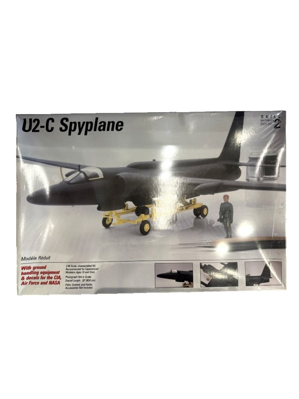 1992 Testors Lockheed U2-C Spyplane 1:48 Model Kit #516 Rare USA New Sealed VTG